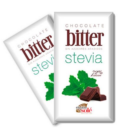 Chocolatinas Bitter con Stevia 72 Cacao SinGluten 30uds Chocolates Sole