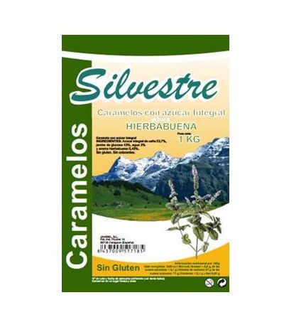Caramelos Integrales de Hierbabuena SinGluten 1kg Silvestre
