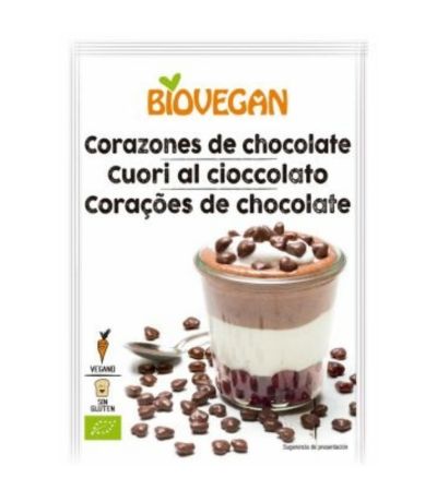 Corazones de Chocolate SinGluten Bio Vegan 35g Biovegan