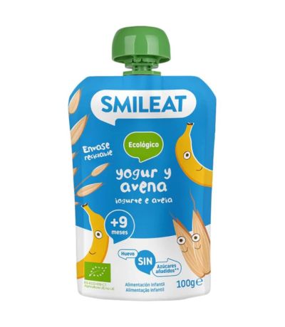 Bebible Yogur y Avena 9M Eco 100g Smileat