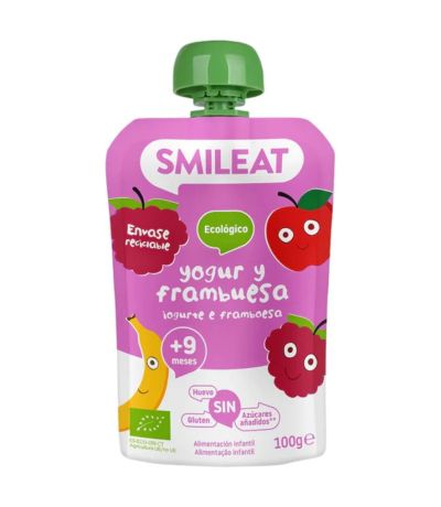 Bebible Yogur y Frambuesa 9M Eco 100g Smileat