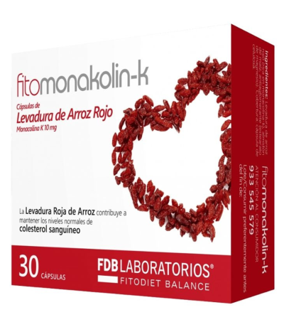 Fitomonakolin-K Levadura Arroz Rojo 30caps FDB Laboratorios