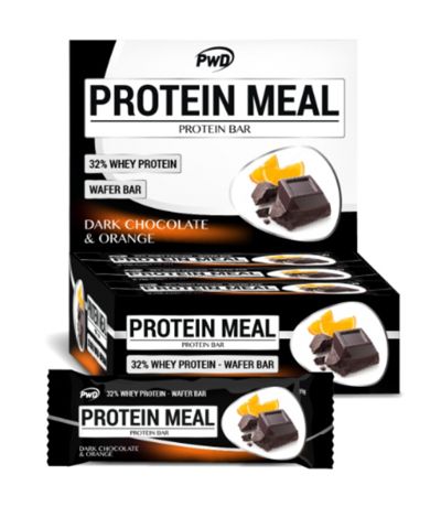 Barritas Protein Meal Sabor Chocolate Negro con Naranja 12x35g PWD