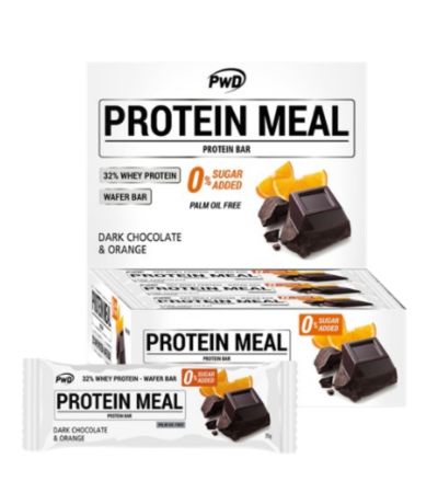Barritas Protein Meal Sabor Chocolate Negro con Naranja 12x35g PWD