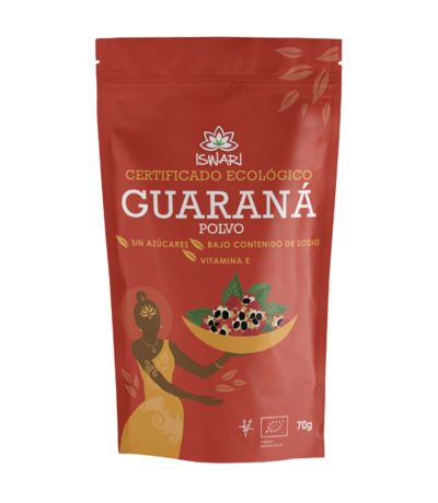 Guarana en Polvo SinGluten Bio Vegan 70g Iswari