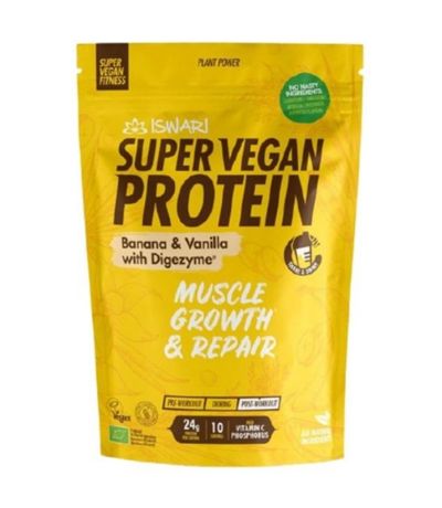 Protein Super Banana Vainilla SinGluten Bio Vegan 400g Iswari