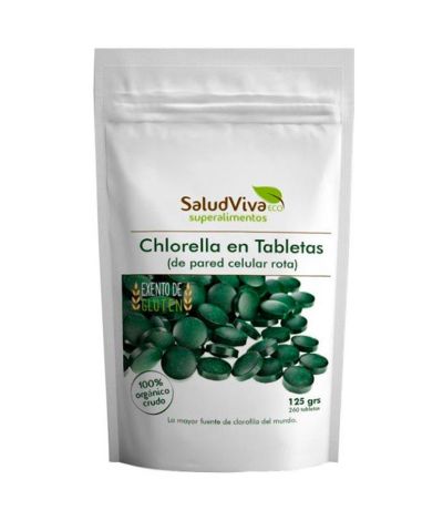 Chlorella en Tabletas SinGluten 260comp Salud Viva