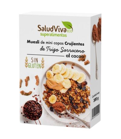 Muesli Mini Copos Crujiente Trigo Sarraceno Cacao 300gr Salud Viva