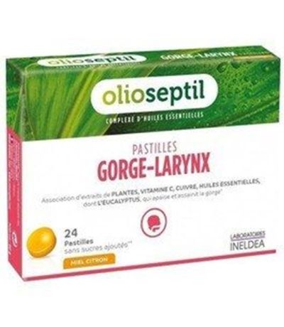 Olioseptil Garganta Laringe Miel Eucalipto 24 pastillas Ineldea 