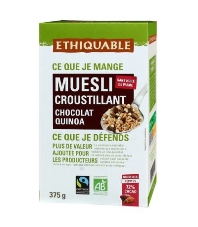 Muesli Crunchy de Chocolate y Quinoa Bio 375g Ethiquable