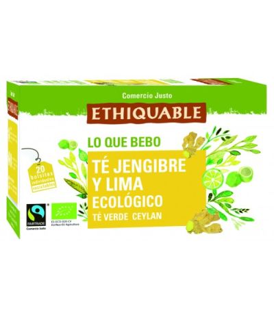 Te Verde con Jengibre y Lima Eco 20inf Ethiquable