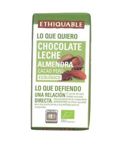 Chocolatina Choco Leche Almendra Eco 30g Ethiquable