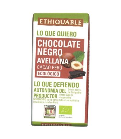 Chocolatina Choco Negro Avellana Eco 30g Ethiquable