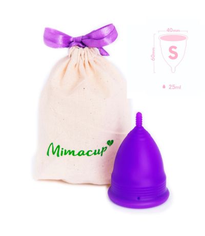 Copa Menstrual Violeta Opaca Talla S 40x60mm 1ud Mimacup