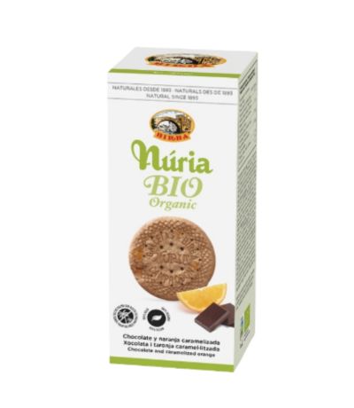 Galletas Chocolate y Naranja Caramelizada Vegan Bio 140g Nuria