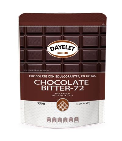 Chocolate Bitter 72 en gotas SinGluten 350g Dayelet