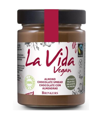 Crema de Chocolate con Almendras SinGluten Bio Vegan 270g La Vida Vegan