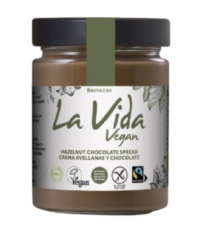 Crema de Avellanas y Chocolate SinGluten Bio Vegan 600g La Vida Vegan