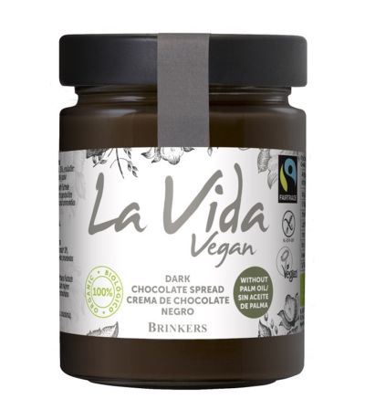 Crema de Chocolate Negro SinGluten Bio Vegan 600g La Vida Vegan