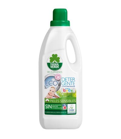 Detergente Concentrado Ropa Bebe Eco 1.5L Trebol Verde