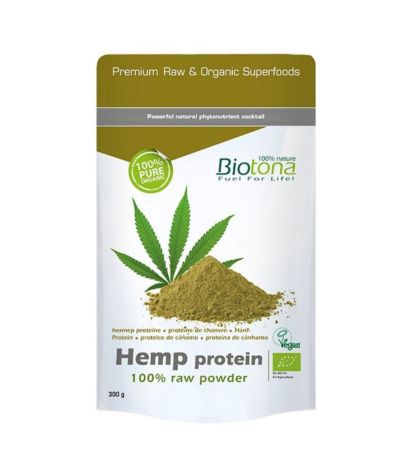 Proteina de Cañamo en Polvo Bio Vegan 300g Biotona