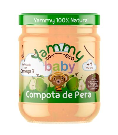 Potitos Baby Compota Pera  Omega3 4M SinGluten Bio 195g Yammy