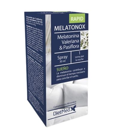Melatonox Rapid Spray Melatonina Valeriana y Pasiflora 30ml Dietmed
