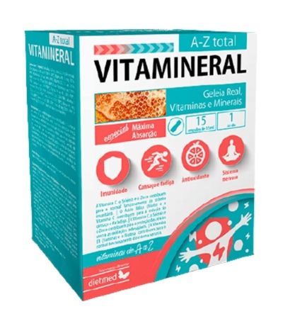 Vitamineral A-Z Total Ampollas 15ml Dietmed SinGluten 15 Viales Dietmed