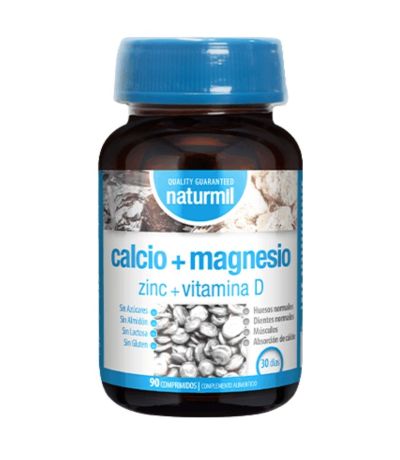 Calcio Magnesio Zinc Vitamina-D SinGluten 90caps Naturmil