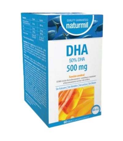 DHA 50% 500mg SinGluten 60caps Naturmil