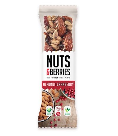 Barrita Almendras y Arandanos Vegan 15uds Nuts  Berries
