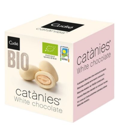 Catanies de Chocolate Blanco SinGluten Bio 80g Cudie