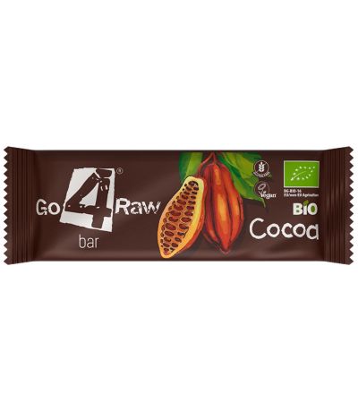 Barrita Sabor Cacao SinGluten Bio Vegan 12uds Go 4 Raw