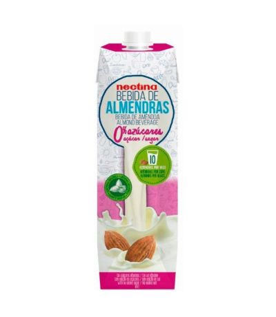 Bebida Vegetal de Almendra 0 Azucar Vegan 12x1L Nectina