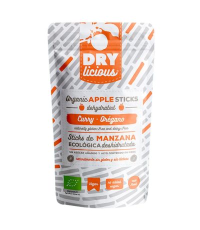 Sticks Manzana Deshidratada Curry y Oregano Eco Vegan 25g Drylicious