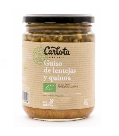 Guiso de Lentejas con Quinoa SinGluten Bio Vegan 425g Carlota Organic