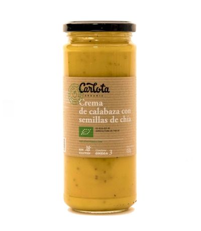 Crema de Calabaza con Semillas de Chia SinGluten Bio 450g Carlota Organic