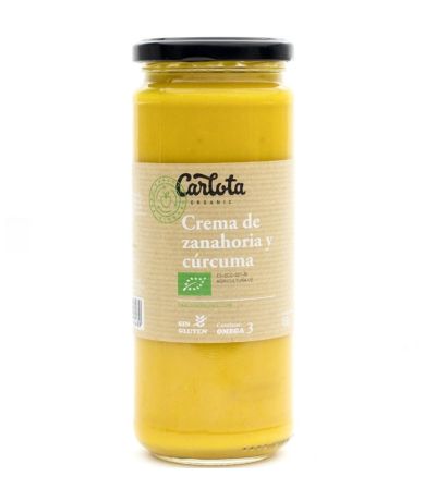 Crema de Zanahoria y Curcuma SinGluten Bio 450g Carlota Organic