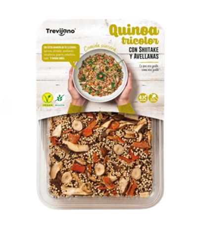 Quinoa Tricolor con Shiitake y Avellana SinGluten Vegan 250g Trevijano