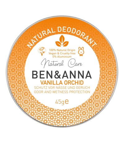 Desodorante Vainilla Lata Orchid Eco Vegan 45g Ben  Anna