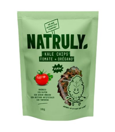 Chip Kale Tomate y oregano Raw SinGluten Vegan 30g Natruly