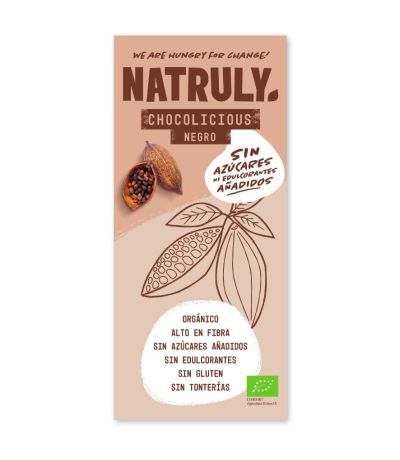 Tableta Chocolicious choco Negro Bio 85g Natruly