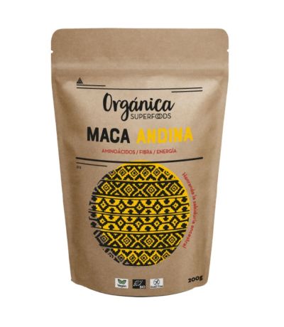 Maca Andina en Polvo SinGluten Bio Vegan 200g Organica Superfoods