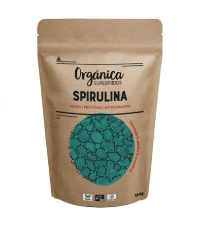 Espirulina en Polvo Bio Vegan 150g Organica Superfoods