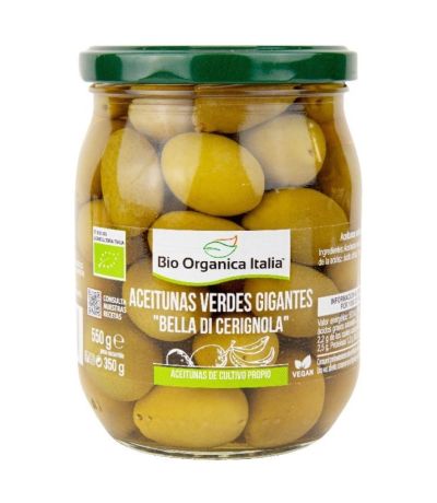 Aceitunas Verde Gigantes Vegan Bio 550g Bio Organica Italia