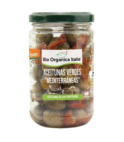 Aceitunas Verdes Aliño Mediterraneo Eco 180g Bio Organica Italia