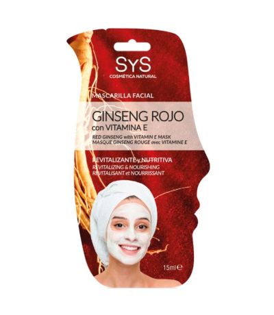 Mascarilla Facial Ginseng Rojo 15ml SYS Cosmetica Natural