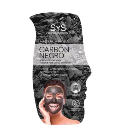 Mascarilla Facial Peeling Carbon Negro 10ml SYS Cosmetica Natural