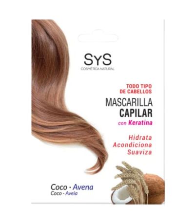 Mascarilla Capilar Coco Avena y Keratina 20ml SYS Cosmetica Natural