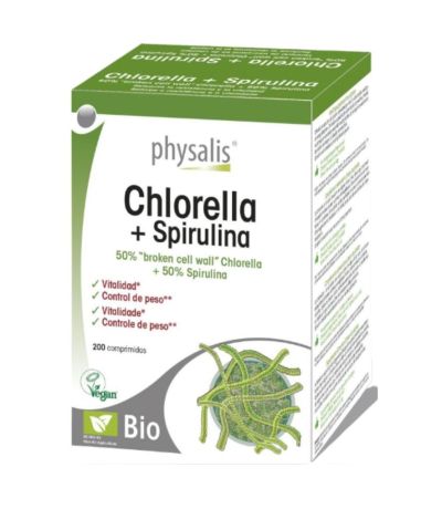 Chlorella Espirulina Eco Vegan 200comp Physalis